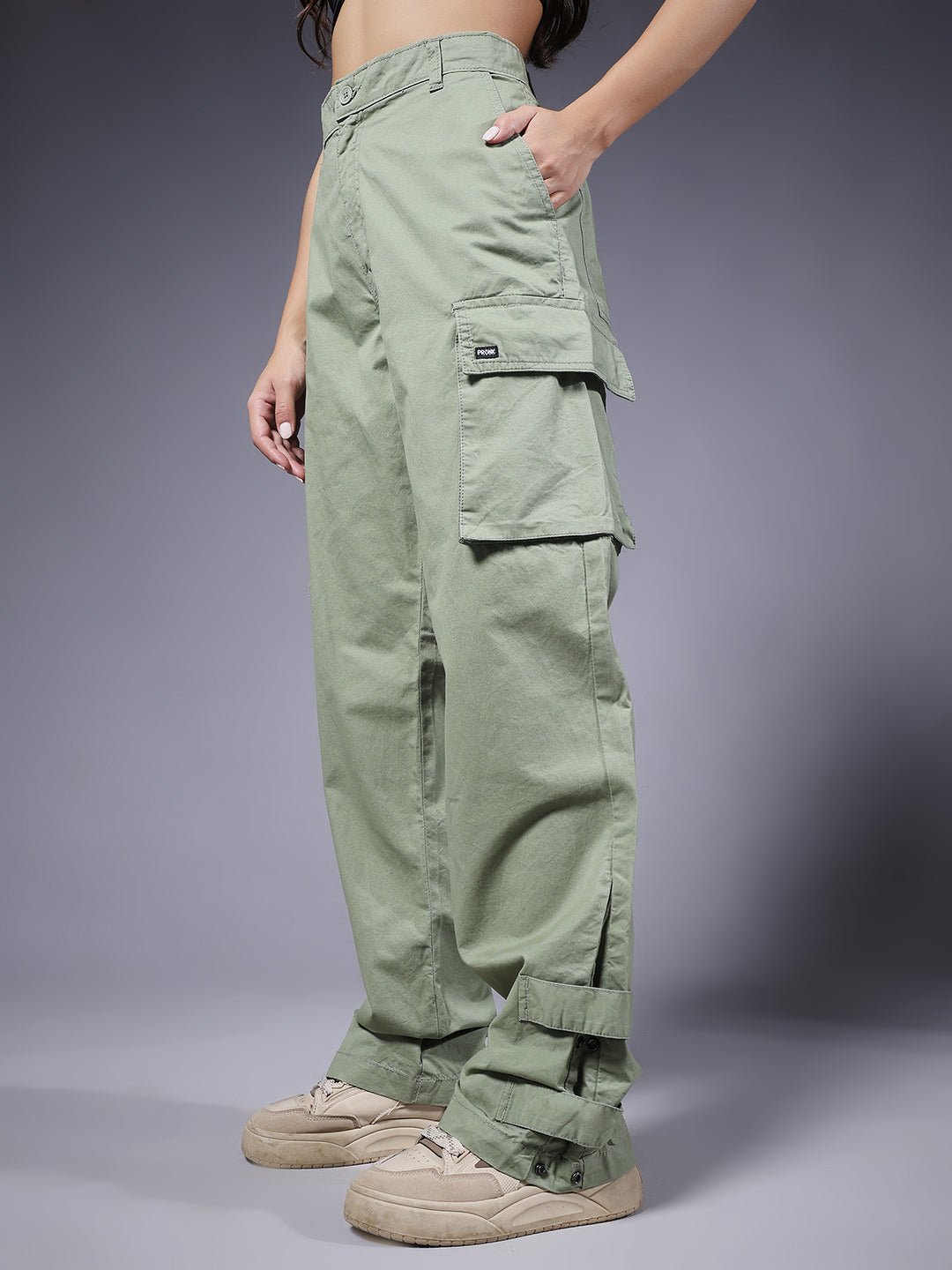 Women Utility Cargo - Mint Green