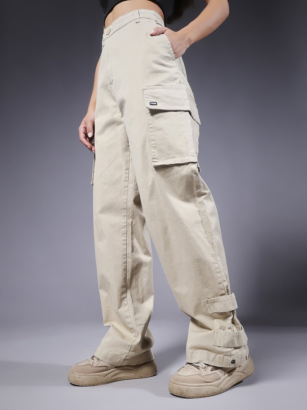 Women Utility Cargos Off White