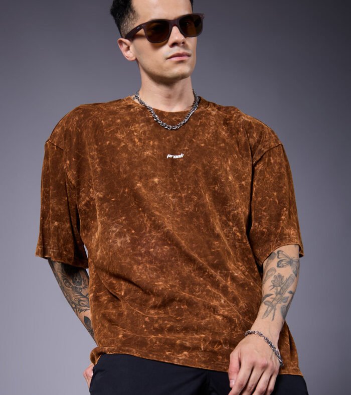 Men Retro Washed Oversized T-Shirt