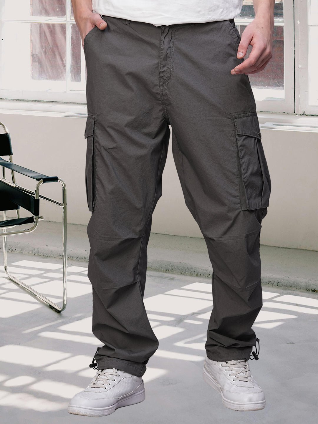 Parachute Pants For Men Dark Grey