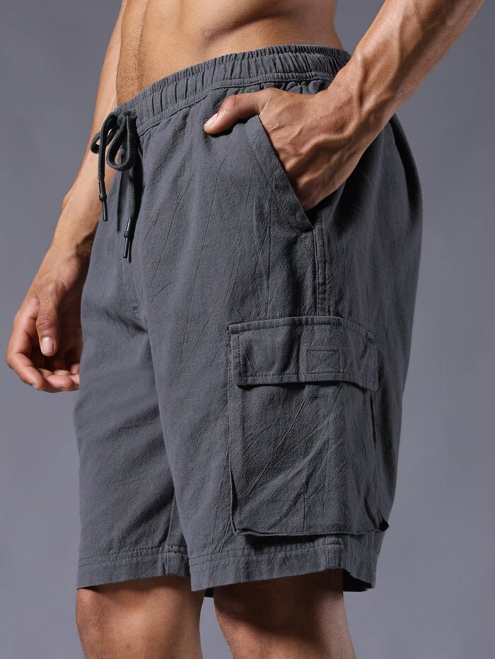 Men Utility Shorts - Dark Grey