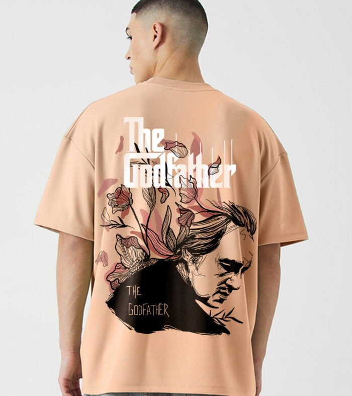 The God Father Men Oversized Printed T-Shirt