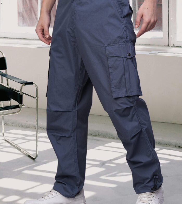 Parachute Pants For Men - Denim Blue