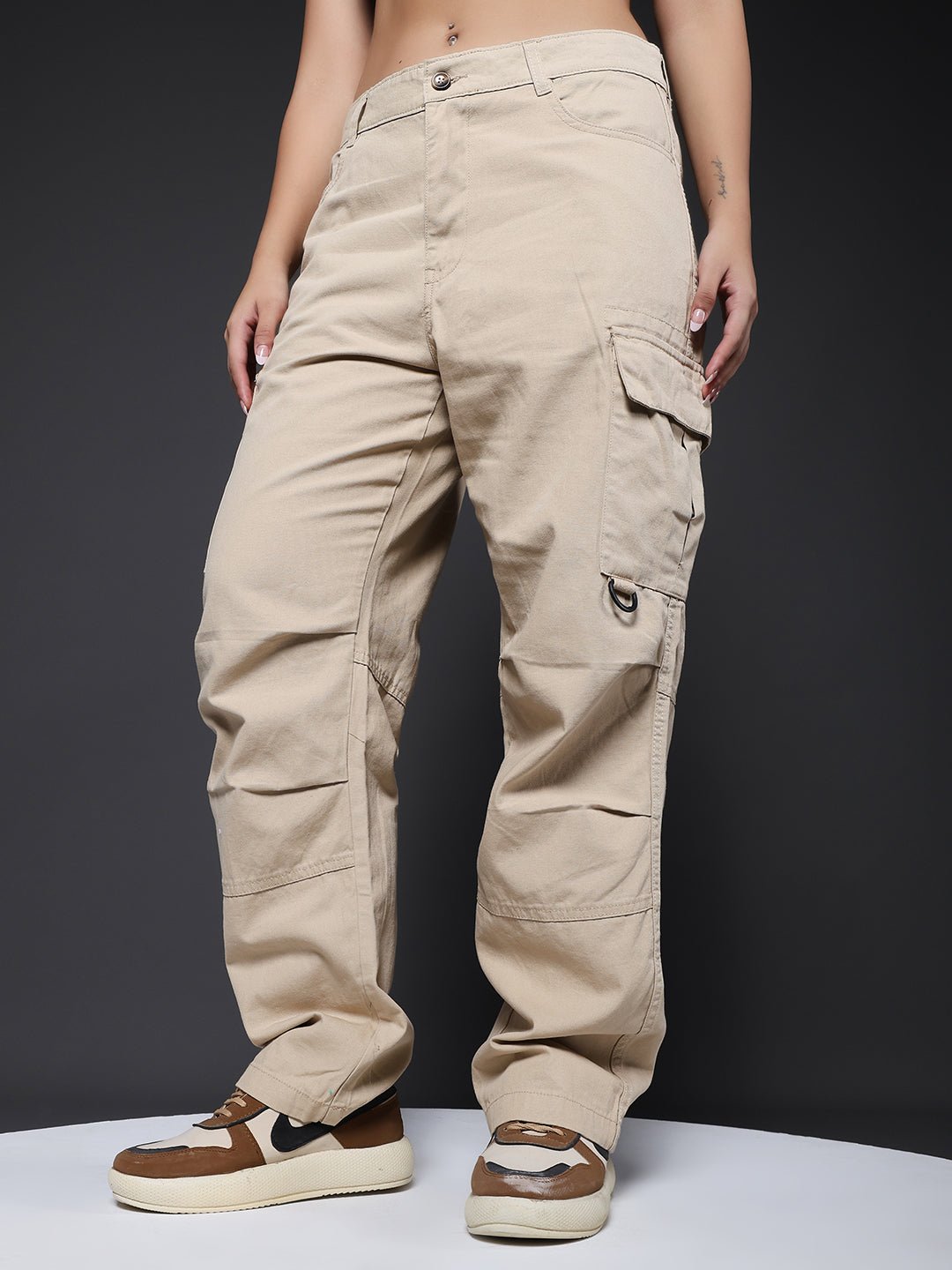 Women Utility Cargo - Beige