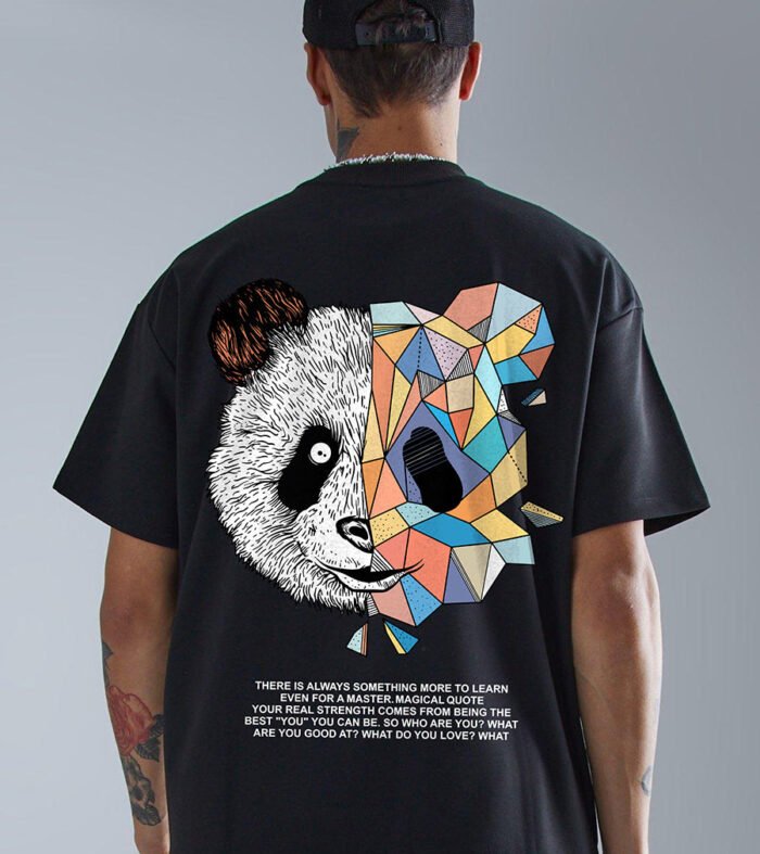Savage Panda Men Oversized Printed T-Shirt