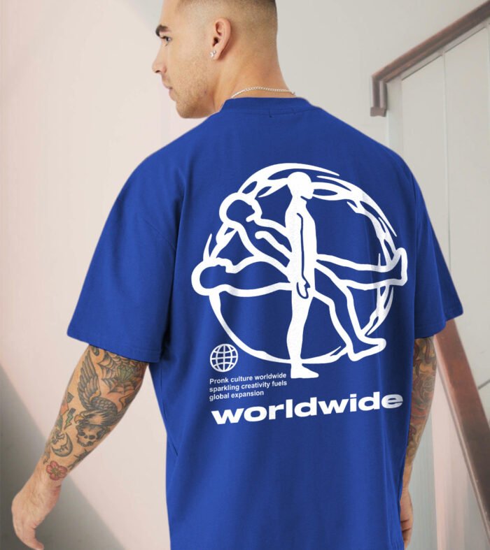 Worldwide Men Oversized Printed T-Shirt