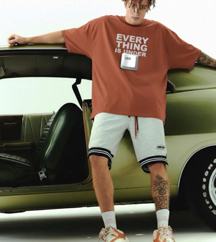 EVERYTHING IS UNDER CONTROL Men Premium Oversized Terry T-shirt
