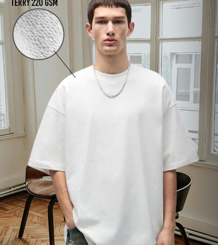 Pronk Solid Men Premium Oversized Terry T-shirt