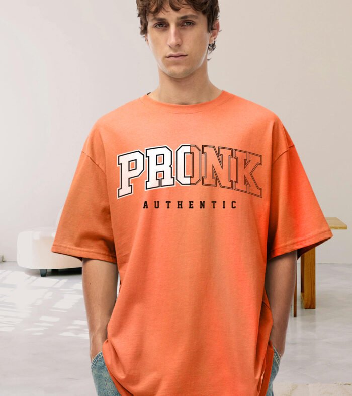 Pronk Authentic Men Oversized T-Shirt - Orange