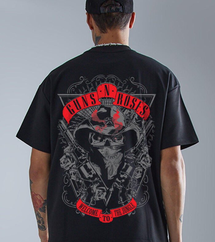 Gunslinger Men Oversized Printed T-shirt
