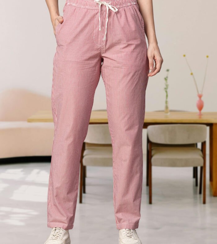 Cotton Pant for Women - Red