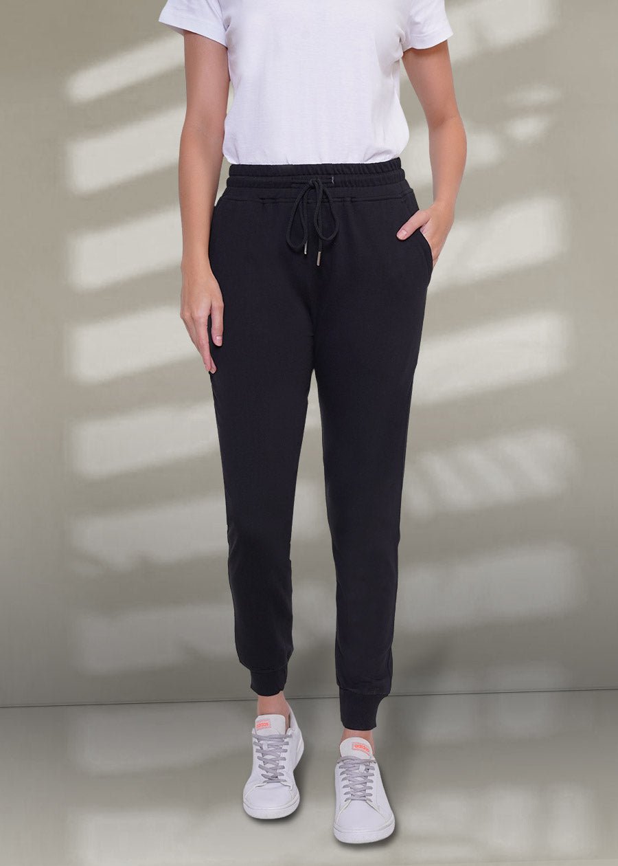 French Terry Jogger for Women: Black