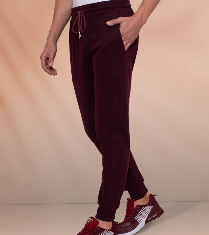 French Terry Jogger For Men : Wine