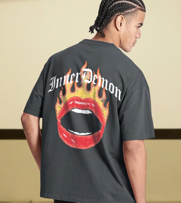 Inner Demon Men Printed Oversized  T-Shirt