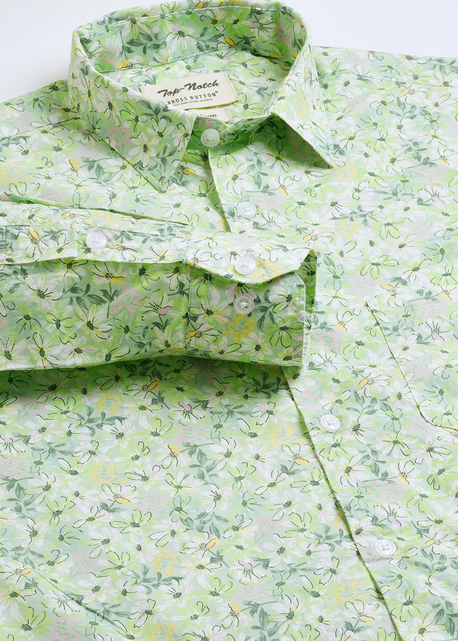 Green Leaf Mens Shirt