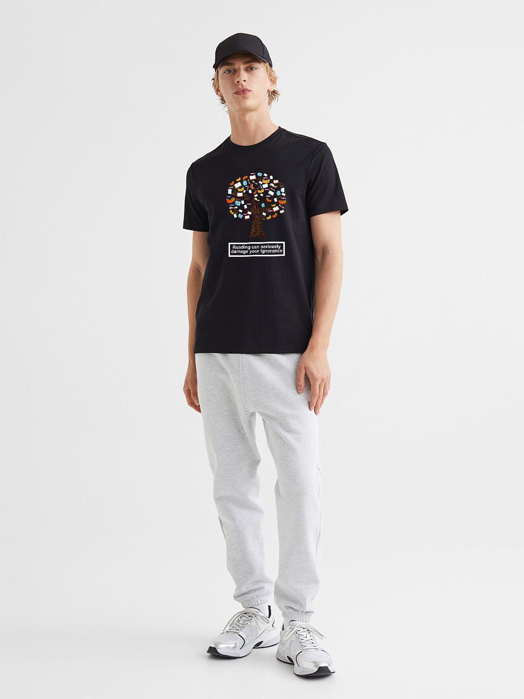 Reading Damage Ignorance Men Half Sleeve T-Shirt