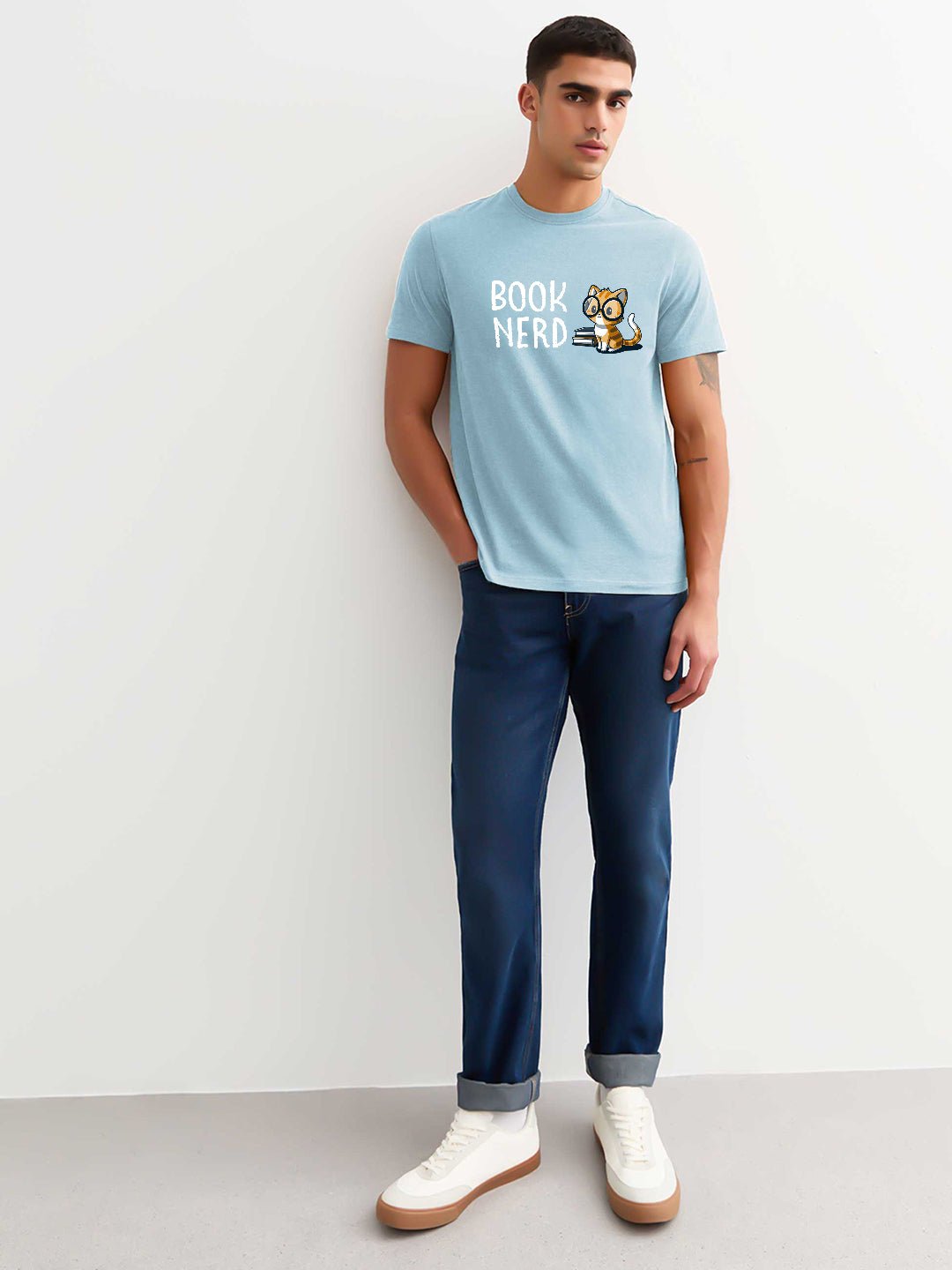 Book Nerd Men Half Sleeve T-Shirt