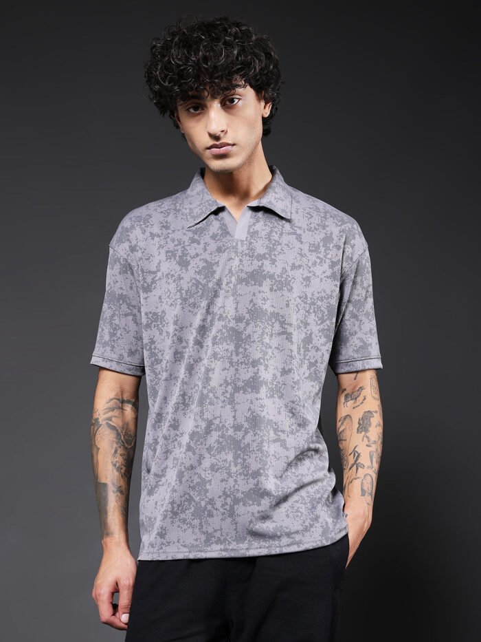 Men Relaxed Fit Printed Polo T-Shirt