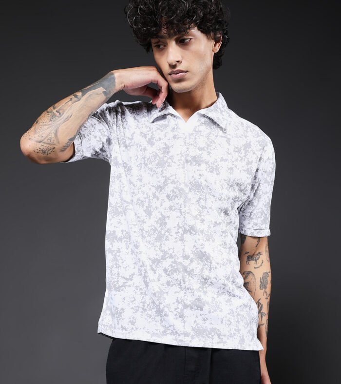 Men Relaxed Fit Printed Polo T Shirt Copy 4