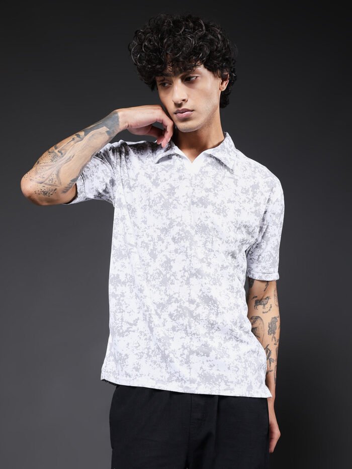 Men Relaxed Fit Printed Polo T Shirt Copy 4