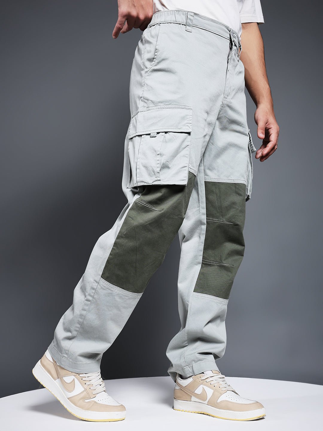 Men Utility Cargo - Olive Green