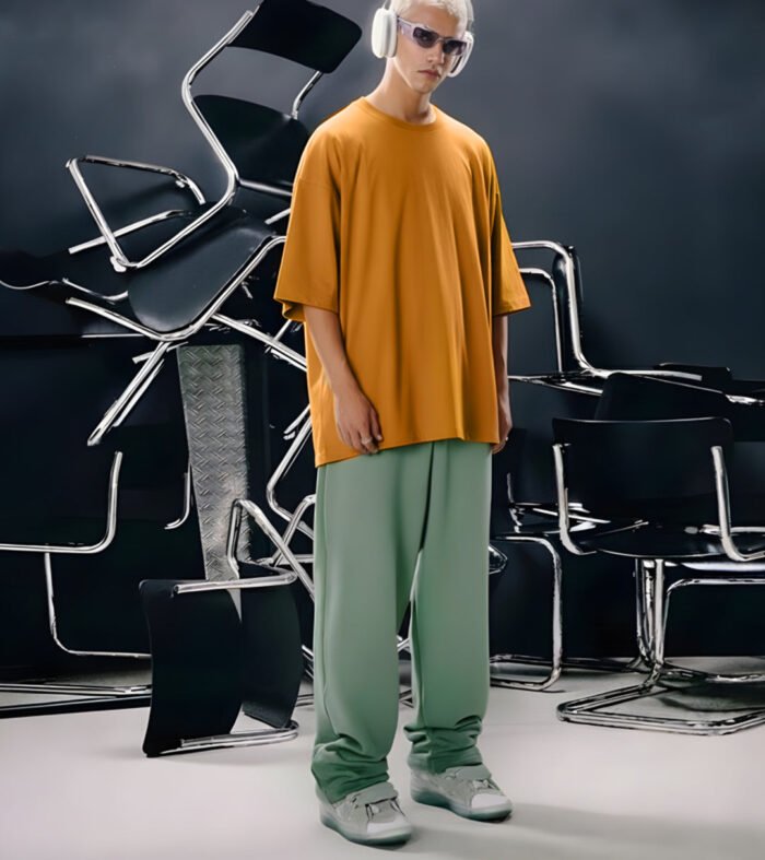 Solid Men Oversized T-Shirt - Rust