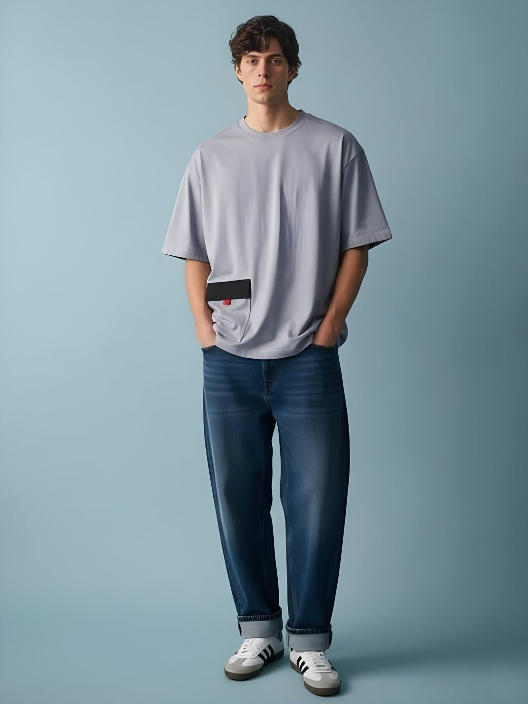 Cargo T-Shirt For Men - Ash Grey