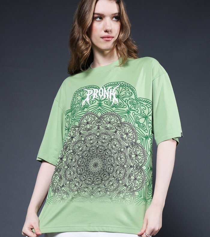 Mandala Roots Women Premium Oversized T-Shirt