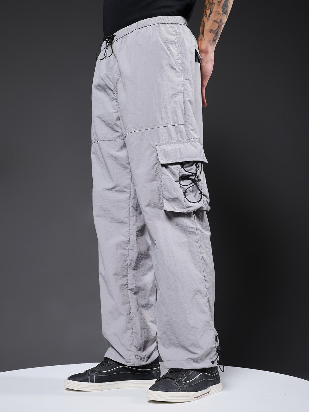 Parachute Pants For Men - Ash Grey