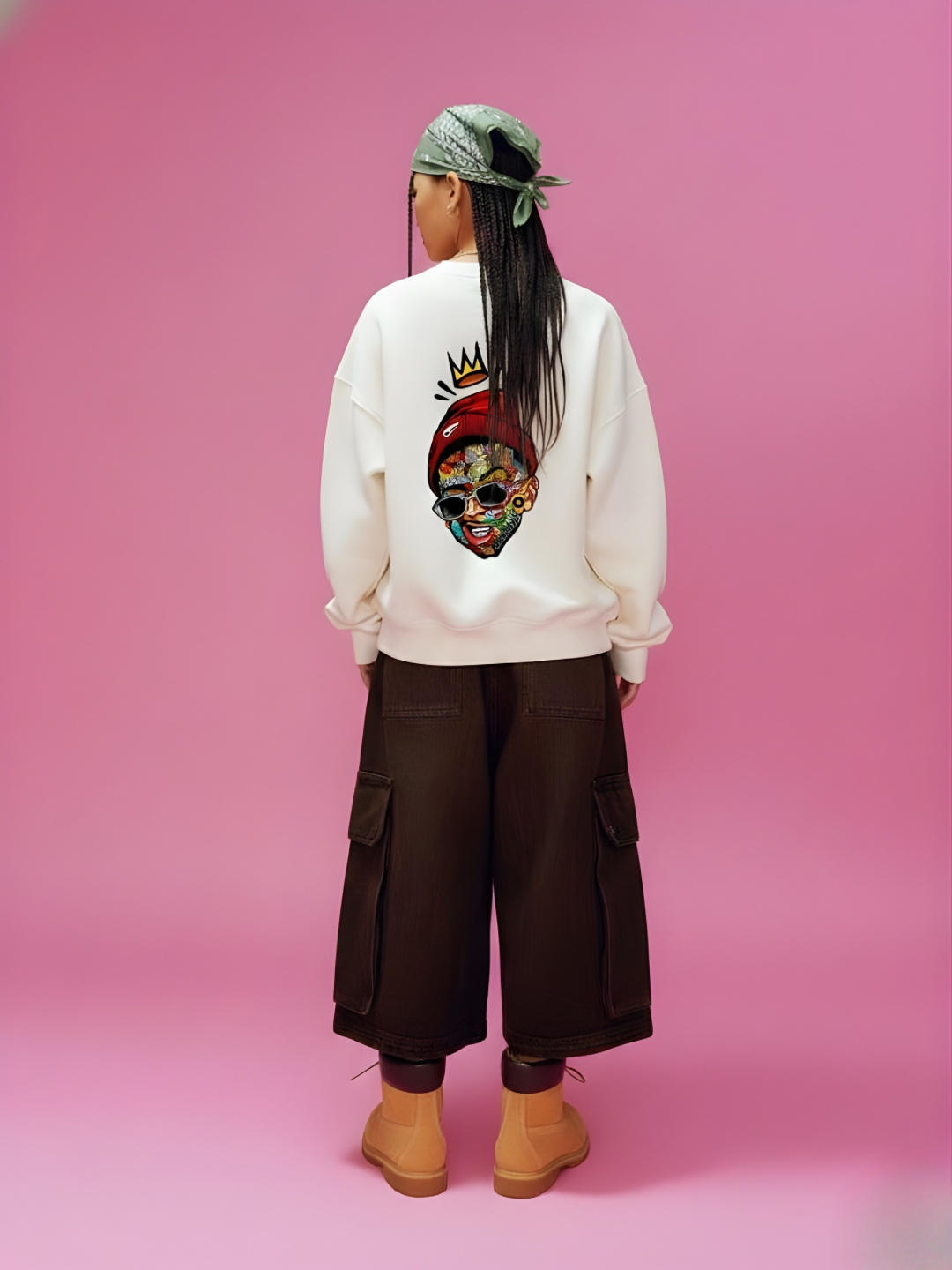 Thug Life Women Drop Shoulder Loose Fit Sweatshirt