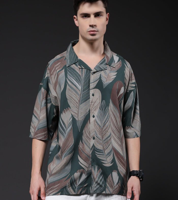 Mens Half Sleeve Casual Shirt Mint Green