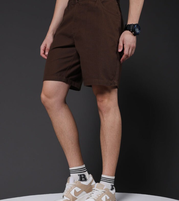 Mens Cotton Utility Shorts  – Khaki