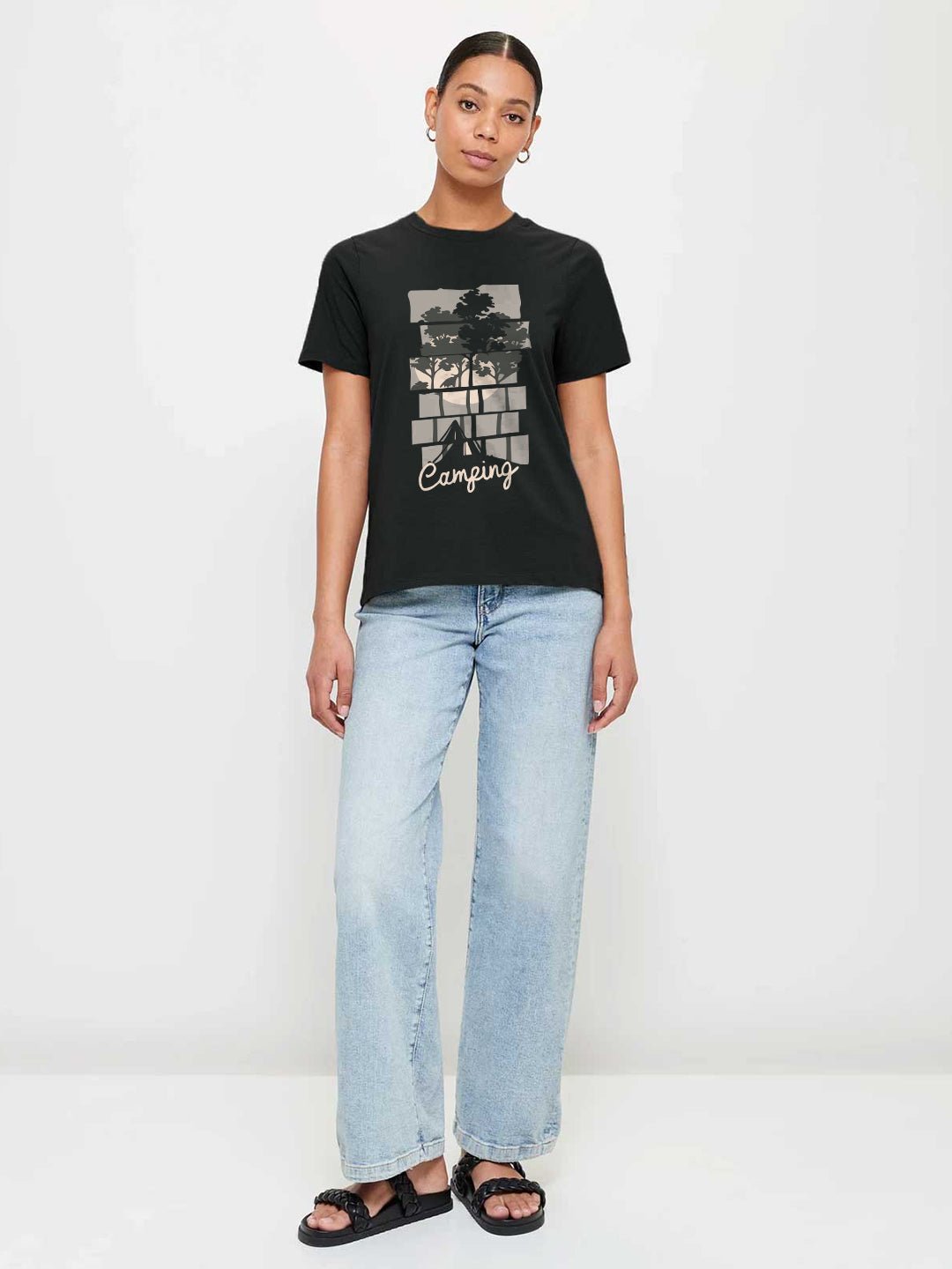 Camping Women Half Sleeve T-Shirt