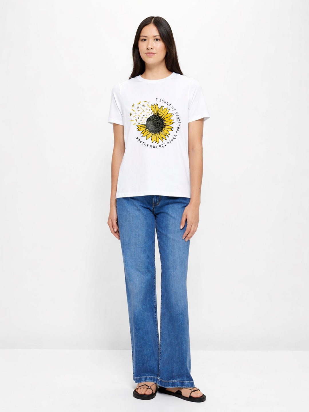 Happiness Women half sleeve T-shirt