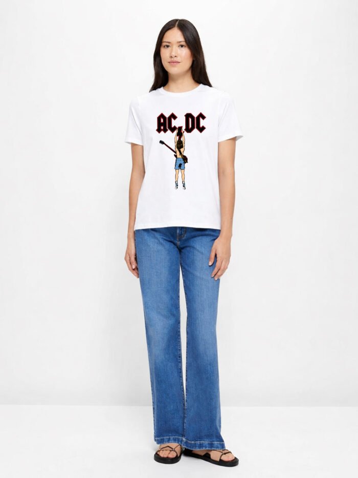 AC-DC Music Women half sleeve T-shirt