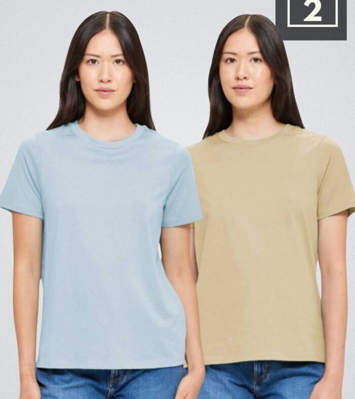 Solid Half Sleeve T-Shirt Women Combo - pack of 2