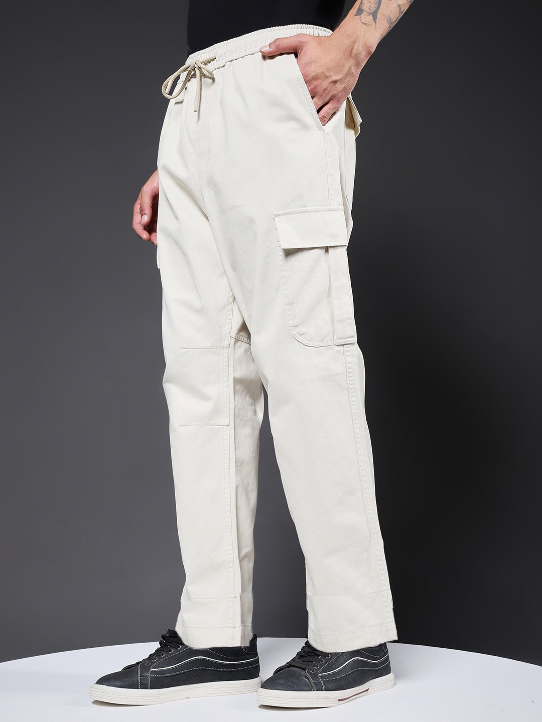 Men Utility Cargo - Off White