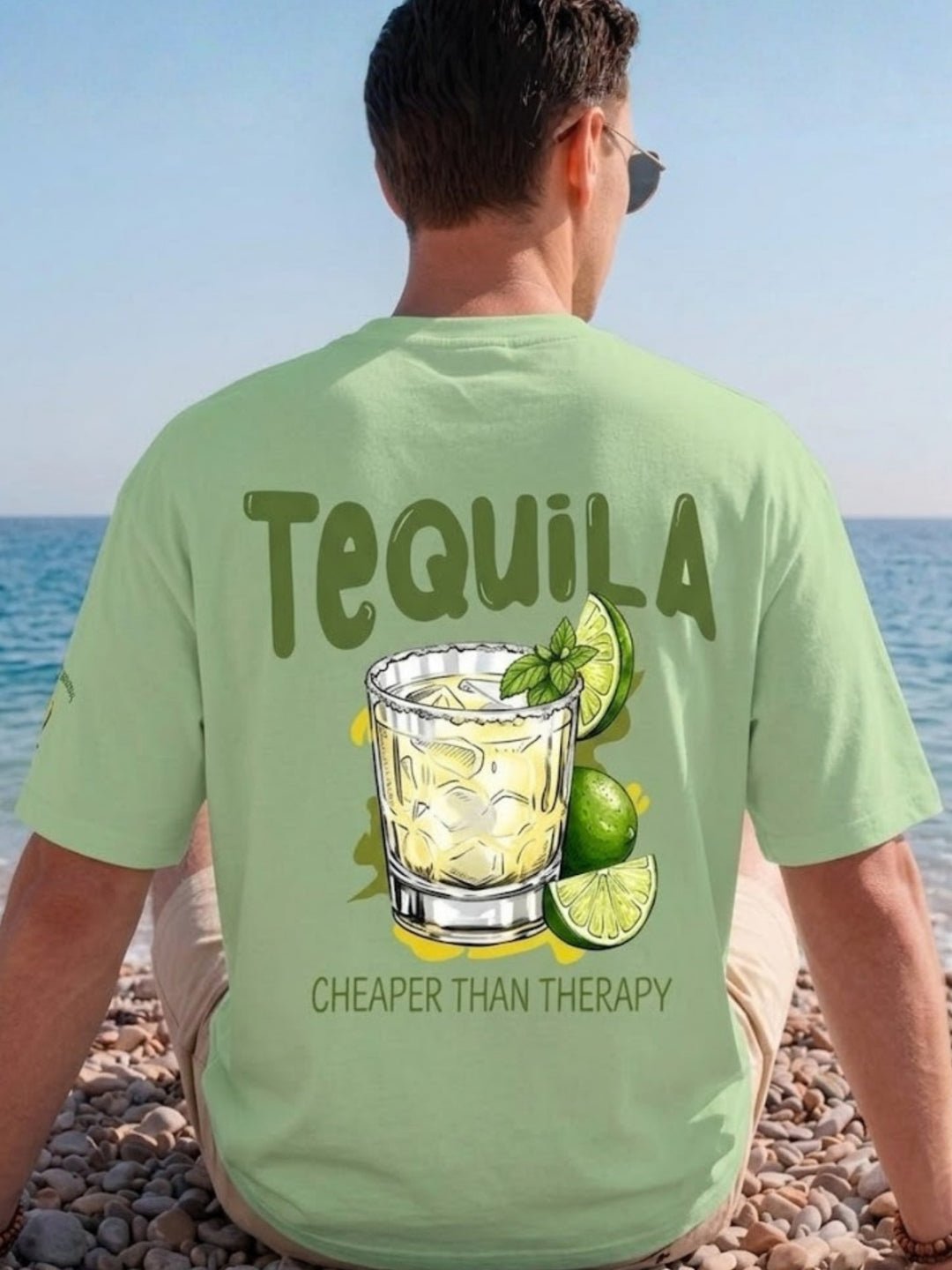 Tequila Men Printed Oversized T-Shirt